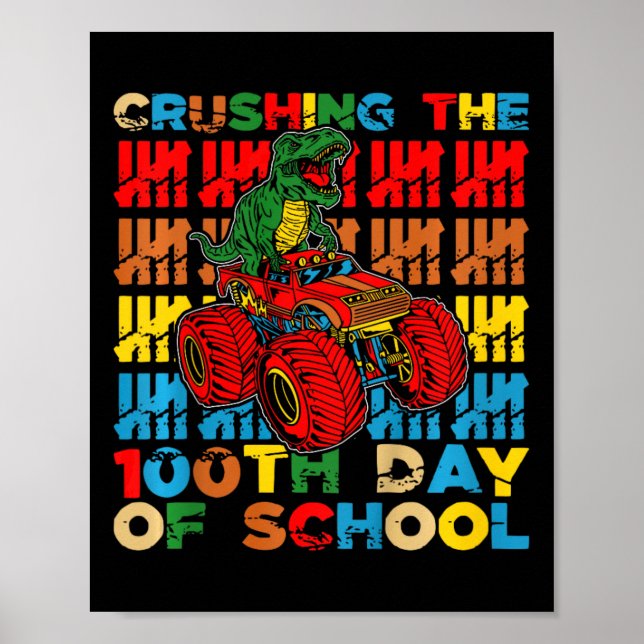 Affiche 100 Jours D'École Crushing Le 100E Jour De Schoo (Devant)