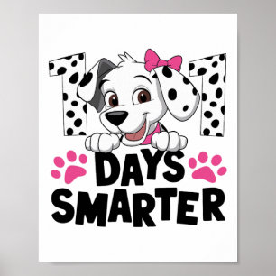 Affiche 100 Jours D'école Dalmatien Garçons Enfants 100 Jo