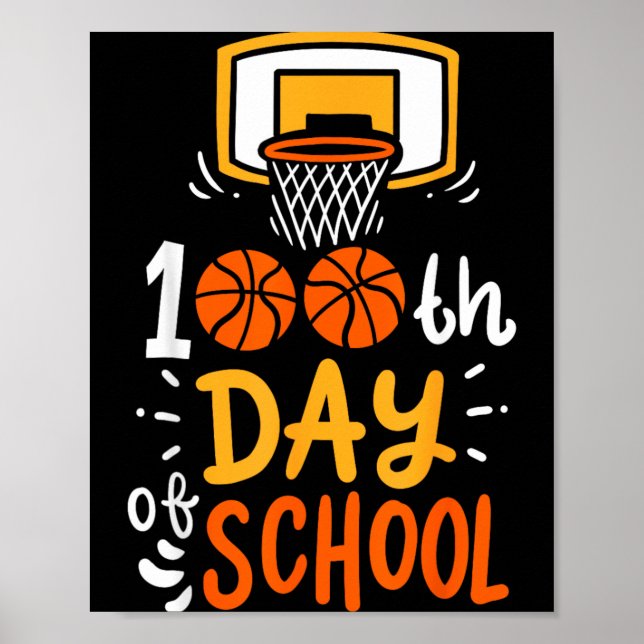 Affiche 100 jours d'école de baseball (Devant)