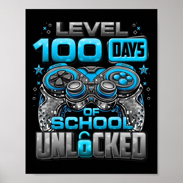 Affiche 100 Jours D'École Déverrouillé Garçons 100E Jour D (Devant)