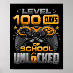Affiche 100 Jours D'École Déverrouillé Garçons 100E Jour D