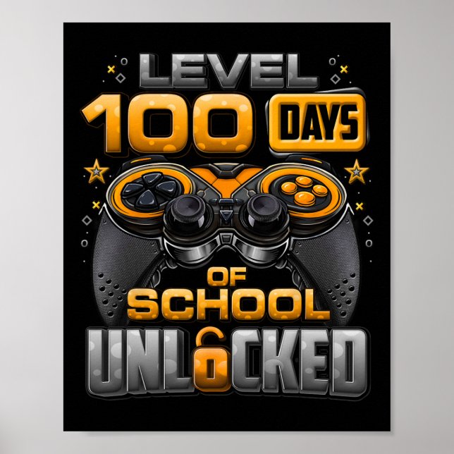 Affiche 100 Jours D'École Déverrouillé Garçons 100E Jour D (Devant)