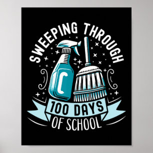Affiche 100 Jours D'École Drôle Gardien De L'École