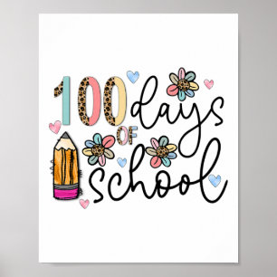 Affiche 100 jours d'école enseignant 100ème jour d'école R