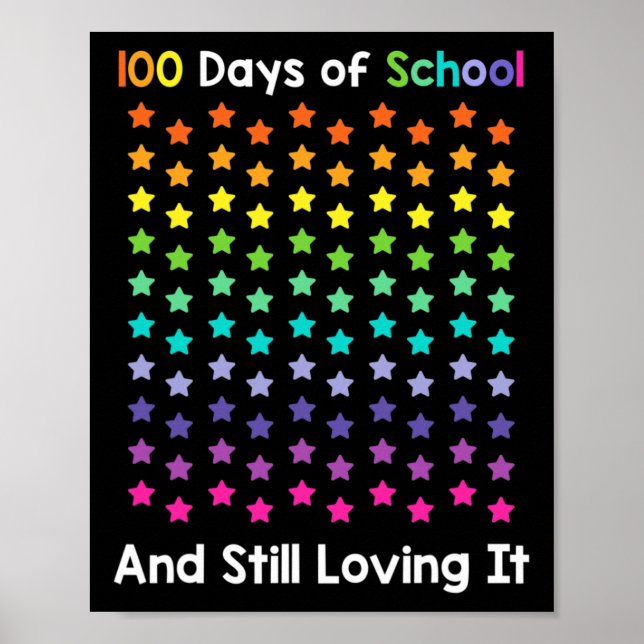 Affiche 100 Jours D'École Et Toujours Aimer Il Heureux 100 (Devant)