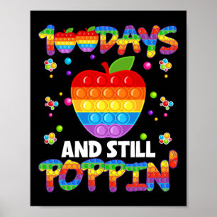 Affiche 100 Jours D'École Et Toujours Poppin 100E Jour Pop