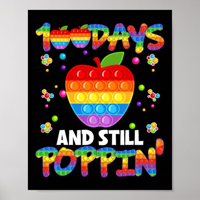 Affiche 100 Jours D'École Et Toujours Poppin 100E Jour Pop (Devant)