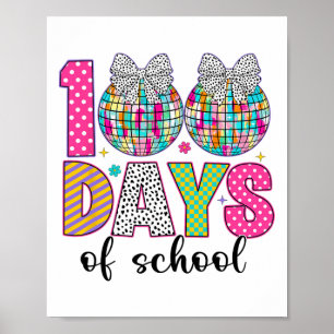 Affiche 100 jours d'école filles enfants 100 jours plus in