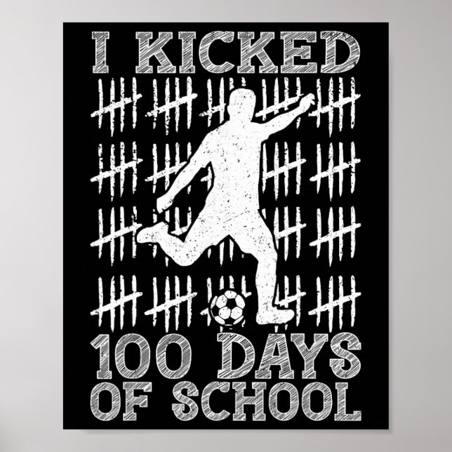 Affiche 100 jours d'école j'ai botté le ballon 100e jour d (Devant)