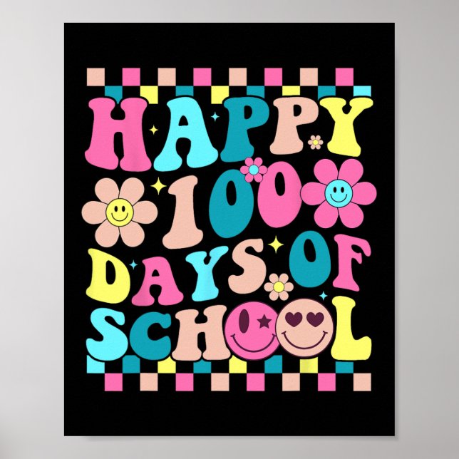 Affiche 100 Jours D'École Joyeux 100E Jour D'Enfants D'Éco (Devant)