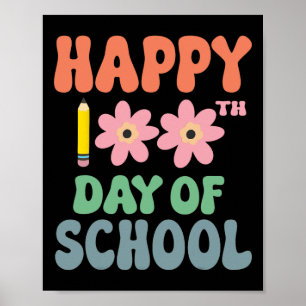 Affiche 100 Jours D'École Joyeux 100E Jour D'Enseignement
