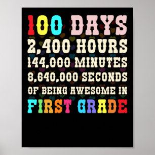 Affiche 100 Jours D'École Première Année 100 Jour