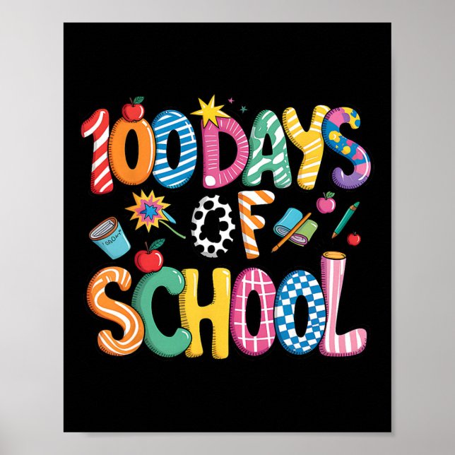 Affiche 100 jours d'école prépa Coquette Bow 100 jours d'é (Devant)
