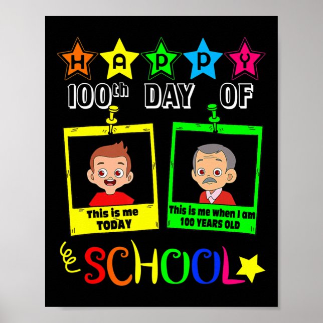 Affiche 100 Jours D'École - Quand J'Ai 100 Ans Cadeau (Devant)