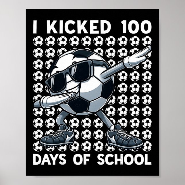 Affiche 100 jours d'école Soccer Dabbing 100e jour de l'éc (Devant)