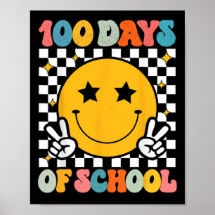 Affiche 100 Jours D'École Super Sourire Visage