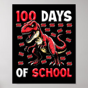 Affiche 100 Jours D'École T-rex Garçons 100E Jour De