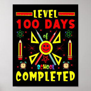 Affiche 100 Jours D'École Terminé 100E Jeu De Jeu De Jeu