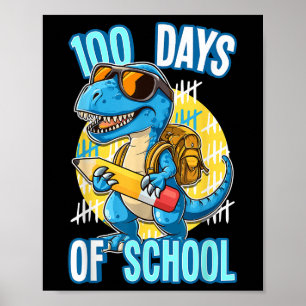 Affiche 100 Jours D'École Trex 100E Jour De L'École Dino