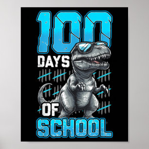 Affiche 100 Jours D'École Trex 100E Jour De L'École Dino