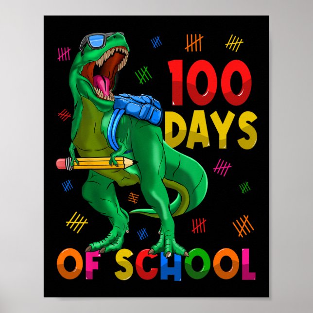 Affiche 100 Jours D'École Trex 100E Jour D'École 100 Da (Devant)