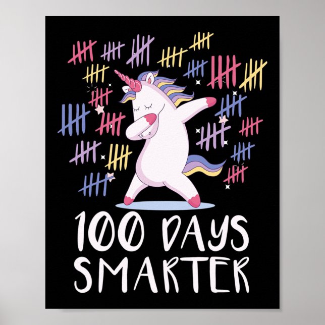 Affiche 100 Jours D'École Unicorne (Devant)