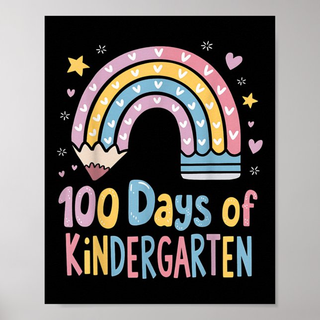 Affiche 100 Jours D'Enfants, Chemises Filles 100E Jour (Devant)