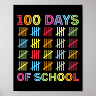 Affiche 100 Jours D'Enfants Scolaires 100E Jour De Costum