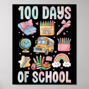 Affiche 100 Jours D'Enseignant Enfants 100E Jour De