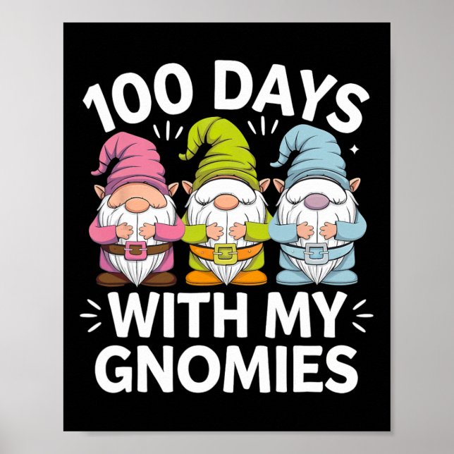 Affiche 100 Jours D'Enseignant Enfants 100E Jour D'École (Devant)