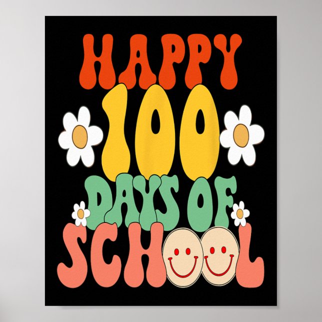 Affiche 100 Jours D'Enseignant Enfants Super Heureux100e (Devant)