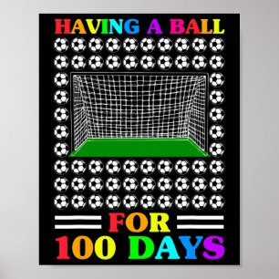 Affiche 100 Jours D'Enseignant Soccer 100E Jour Pour Bo