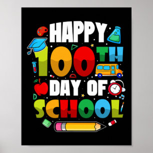 Affiche 100 Jours D'Enseignants Scolaires 2023 Garçons Et