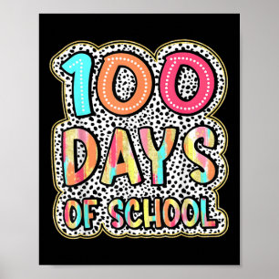 Affiche 100 Jours D'Enseignants Scolaires Enfants 100e Jou