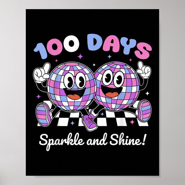 Affiche 100 Jours Étincelant Et Brillant 100E Jour De Garç (Devant)