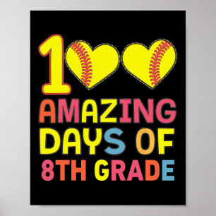 Affiche 100 Jours Extraordinaires De Joueur Softll De 8E A