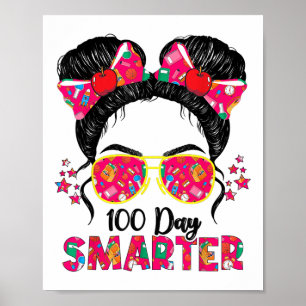 Affiche 100 Jours Filles de Chemise Smarter Cheveux Messy