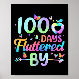 Affiche 100 Jours Fluttered By - 100th Day Of School