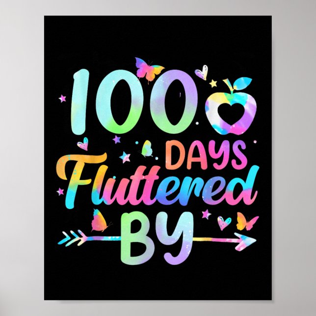 Affiche 100 Jours Fluttered By - 100th Day Of School (Devant)