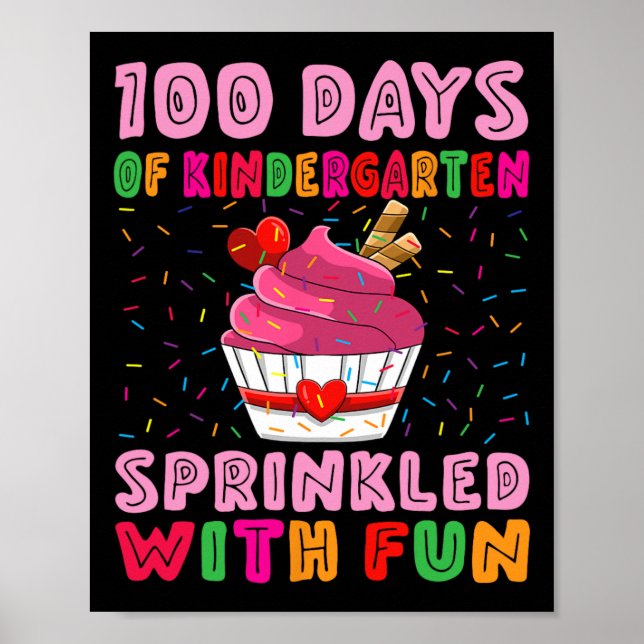 Affiche 100 Jours Gardergarten Parsemé De Cupcake G Fun (Devant)
