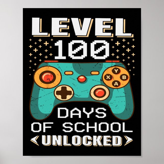 Affiche 100 Jours Jeu vidéo de l'école Jeu 100ème Jour Ens (Devant)
