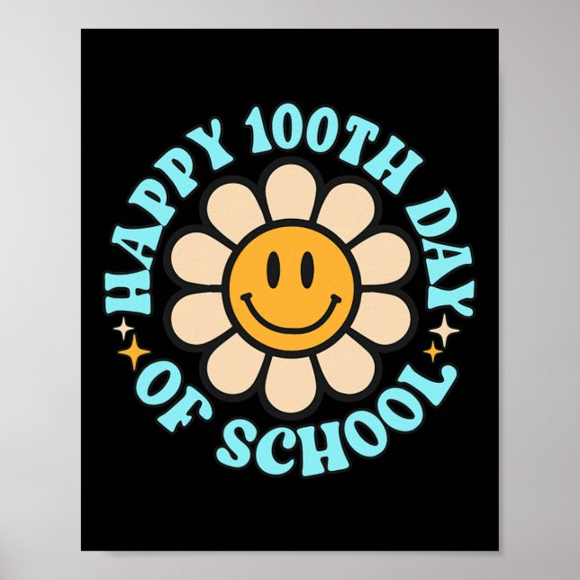 Affiche 100 Jours Joyeux 100E Jour De L'École Enseignant L (Devant)
