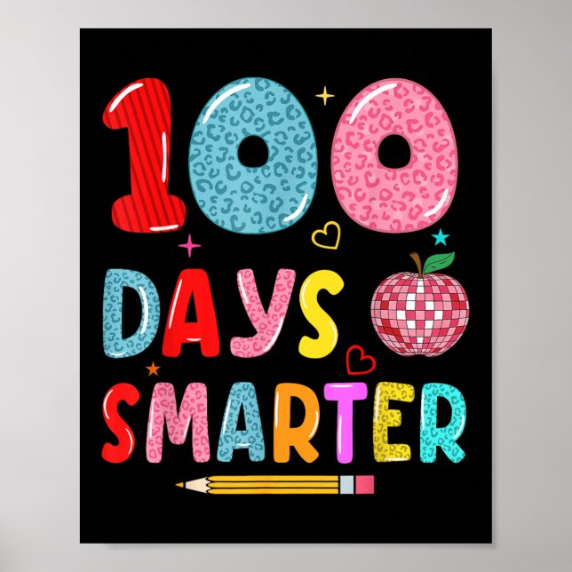 Affiche 100 Jours Léopard Smarter 100e Jour De Filles D'Éc (Devant)