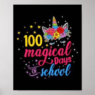 Affiche 100 Jours Magiques Costume Enfants Unicorne 100e J