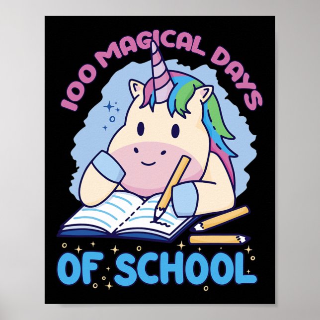 Affiche 100 Jours Magiques De L'École Unicorne 100 Jours D (Devant)