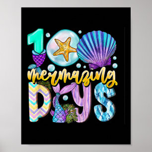 Affiche 100 Jours Mermazing De L'École 100E Jour Mermaid K