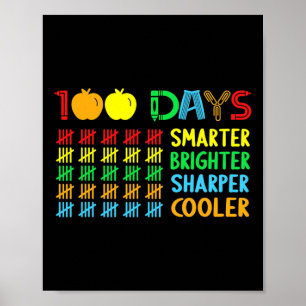 Affiche 100 jours plus brillant plus intelligent aiguiseur