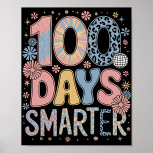 Affiche 100 Jours Plus Intelligents Joyeux 100ème Jour D'é