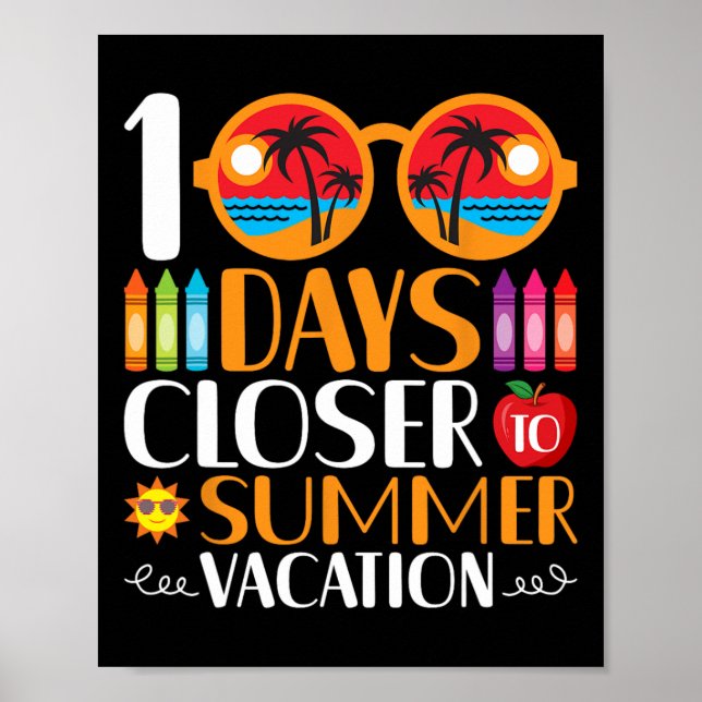 Affiche 100 jours plus près des vacances d'été  (Devant)