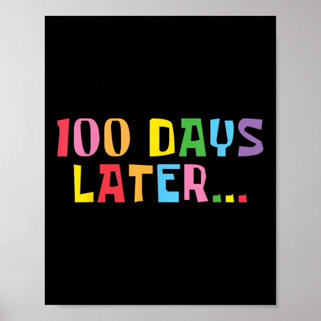 Affiche 100 Jours Plus Tard 100E Jour D'Enseignants À L'Éc (Devant)